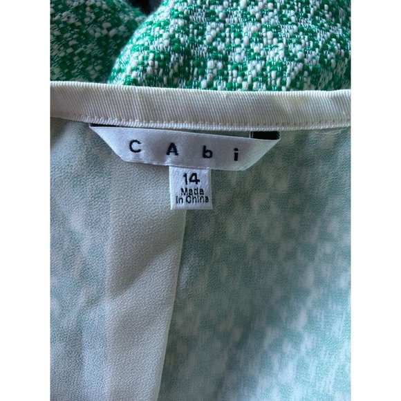 Cabi Green and White Patterned Jacket - Picture 5 of 5